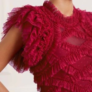 NEEDLE & THREAD GENEVIEVE RUFFLE GOWN